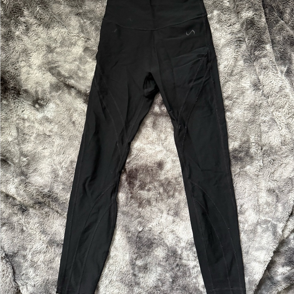 TLF Black Athletic Compression Leggings- Small